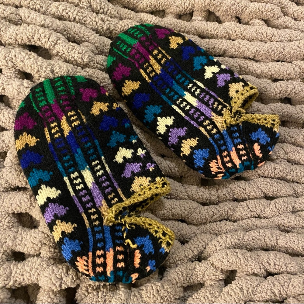 Hand Knitted Turkish Wool Socks | 100 % Natural Wool | Indoor Slipper Socks